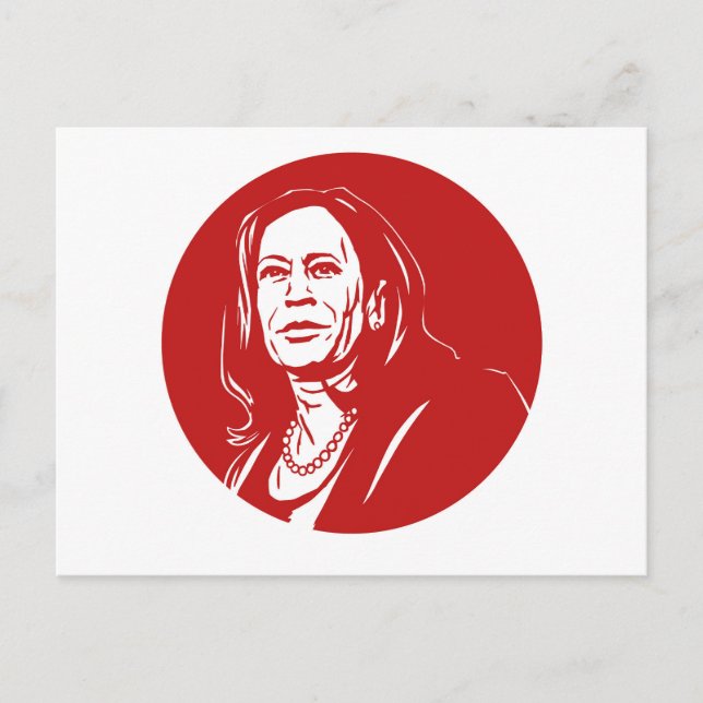 Kamala Harris Postkarte (Vorderseite)