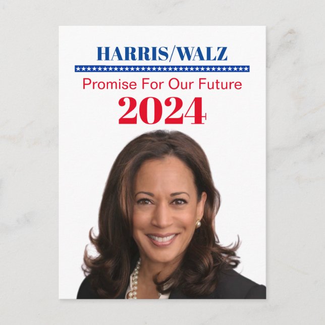 Kamala Harris Postkarte (Vorderseite)
