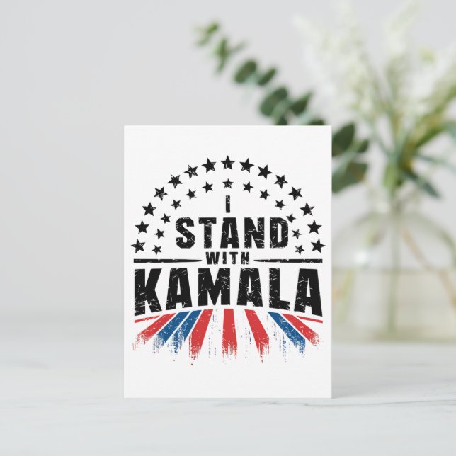 Kamala Harris Postkarte (Stehend Vorderseite)