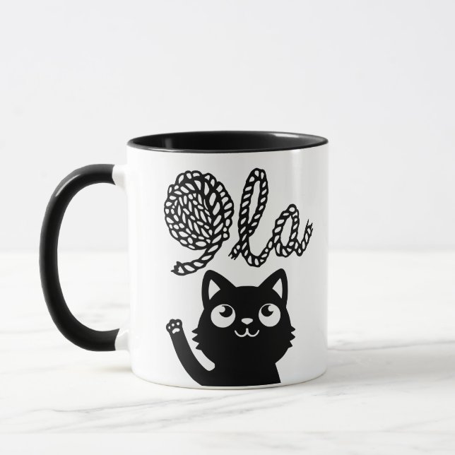 Kamala Harris Präsident 2024 Comma La Cat and Yarn Tasse (Links)