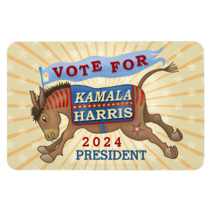 Kamala Harris Präsident 2024 Demokrat Donkey Magnet