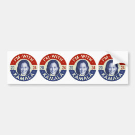 Kamala Harris Präsident 2024 Foto Retro Autoaufkleber