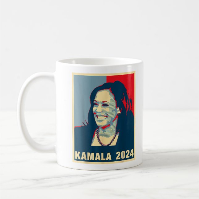Kamala Harris Präsident 2024 Vizepräsident Kaffeetasse (Links)