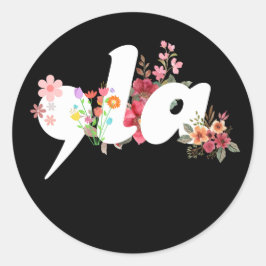 Kamala Harris Präsident Blume - Comma la Floral Runder Aufkleber