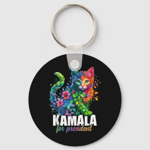 Kamala Harris, Präsident der Niedlichen Katze, Flo Schlüsselanhänger