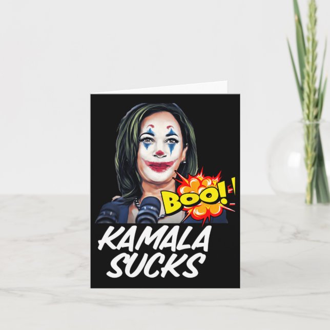 Kamala Harris Präsident Wahl 2024 Trump Hallow Karte (Vorderseite)
