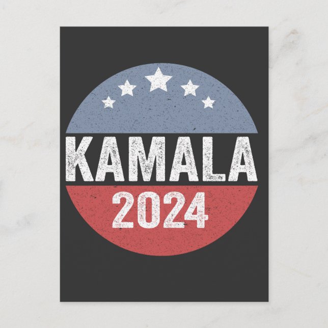 Kamala Harris, Präsidentin für demokratische Wahle Postkarte (Vorderseite)