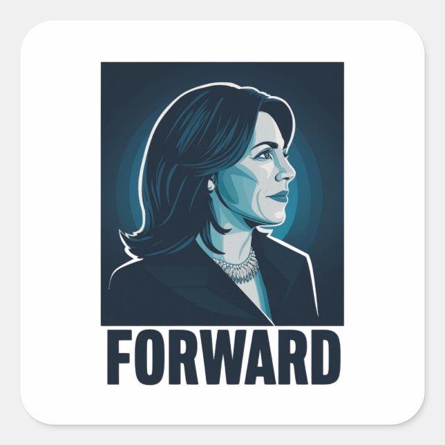 Kamala Harris - Präsidentschaftswahl 2024 Quadratischer Aufkleber (Vorderseite)