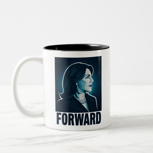 Kamala Harris - Präsidentschaftswahl 2024 Zweifarbige Tasse (Links)