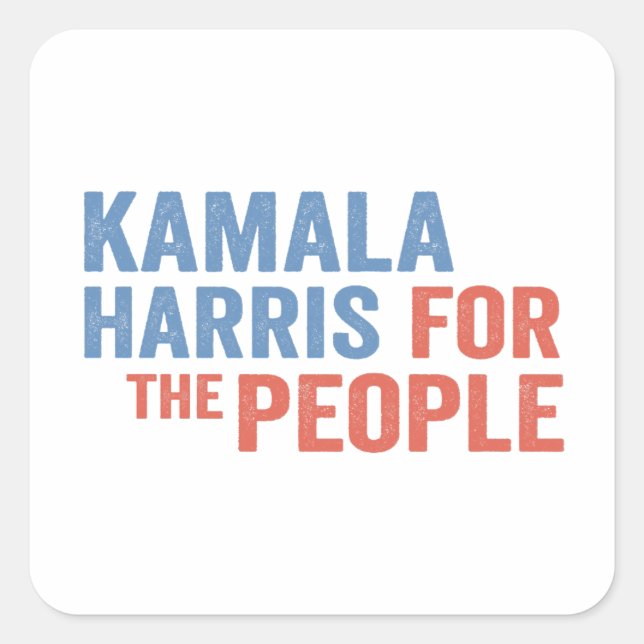 Kamala Harris Quadratischer Aufkleber (Vorderseite)