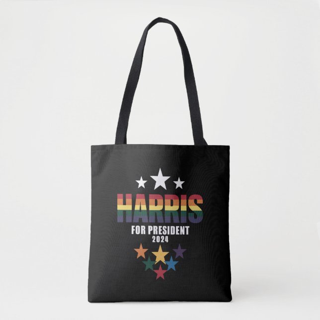 Kamala Harris Rainbow Gay Pride LGBT Election 2024 Tasche (Vorderseite)