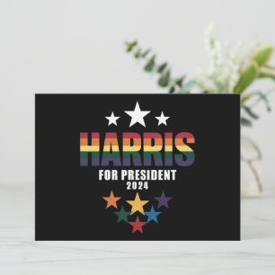 Kamala Harris Regenbogen Schwulen Stolz LGBT Wahl  Einladung