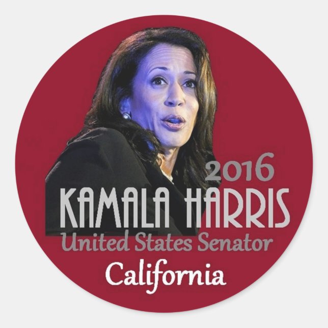 Kamala Harris Senat 2016 Runder Aufkleber (Vorderseite)