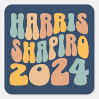 Kamala Harris Shapiro Wavy Text Retro Trendy