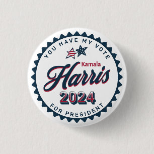 Kamala Harris   Sie haben eine kleine Stimme Button
