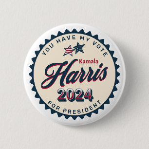 Kamala Harris   Sie haben meine Stimme Button