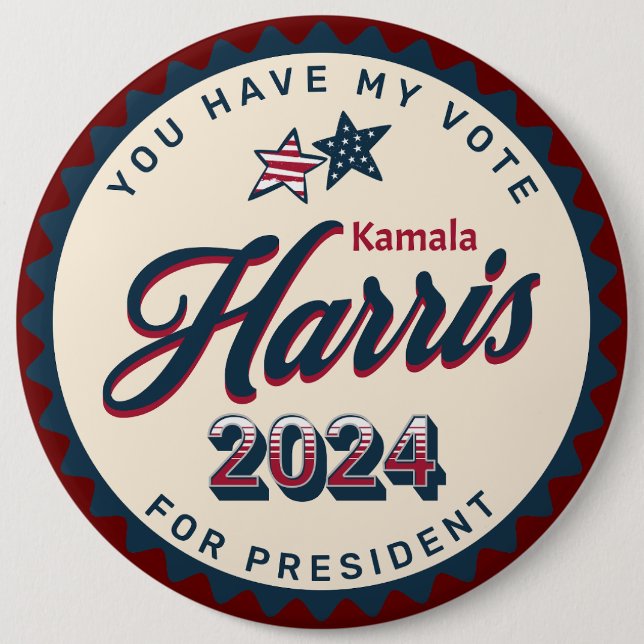 Kamala Harris | Sie haben meine Stimme im Jumbo-Fo Button (Vorderseite)