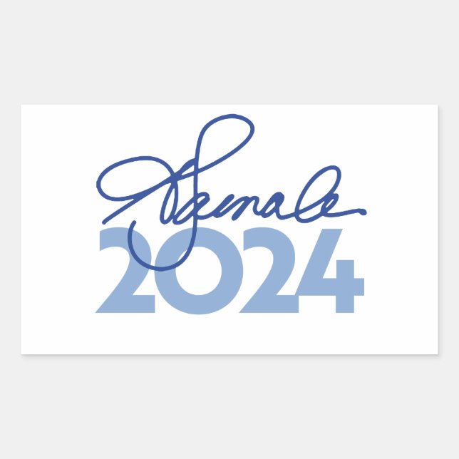 Kamala Harris Signature 2024 Rechteckiger Aufkleber (Vorderseite)