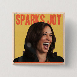KAMALA HARRIS SPARKS JOY PIN BUTTON