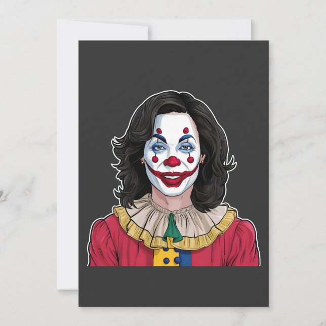 Kamala Harris Spooky Halloween Clownwahl 2024 Save The Date (Vorderseite)