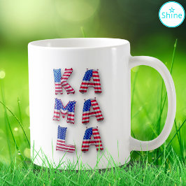 Kamala Harris Supporter USA Flag Balloon Alphabets Kaffeetasse