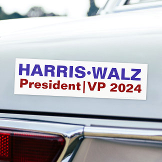 Kamala Harris Tim Walz 2024 Präsident | Vice Pres Autoaufkleber