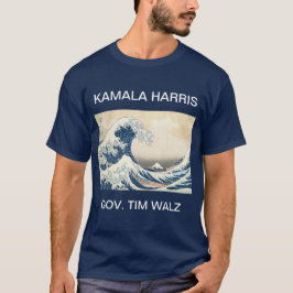 KAMALA HARRIS TIM WALZ BLAUE WAVE T - Shirt