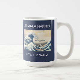 KAMALA HARRIS TIM WALZ BLUE WAVE 2024 KAFFEETASSE