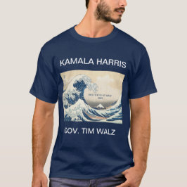 KAMALA HARRIS TIM WALZ BLUE WAVE 2024 T - Shirt