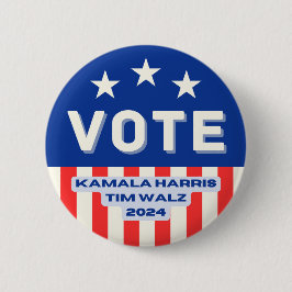 Kamala Harris - Tim Walz Circle Button