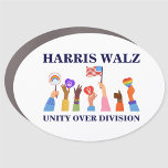 Kamala Harris Tim Walz Einheit Auto Magnet<br><div class="desc">Harris Waltz 2024 Unity over Division</div>