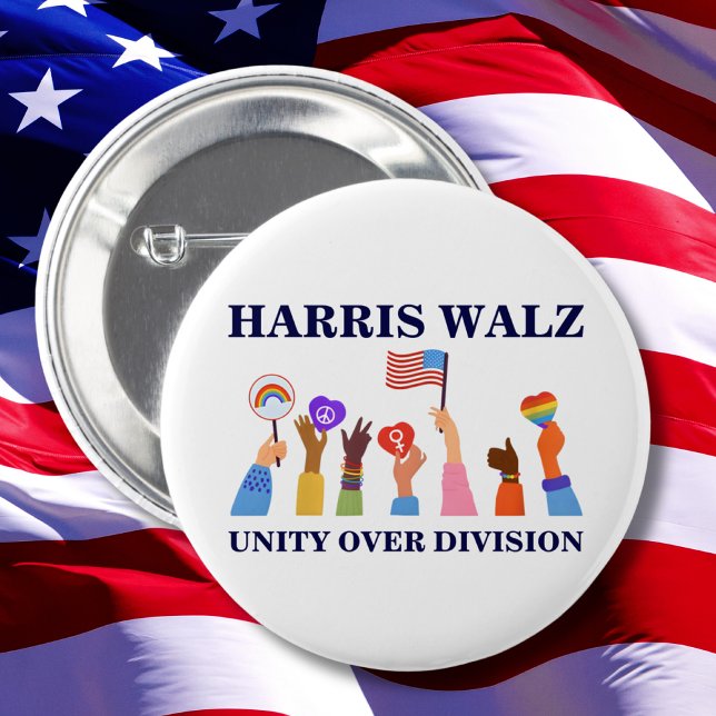 Kamala Harris Tim Walz Einheit Button (Von Creator hochgeladen)