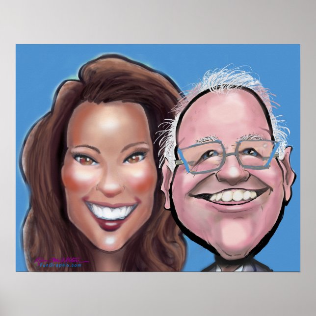 Kamala Harris Tim Walz Poster (Vorne)
