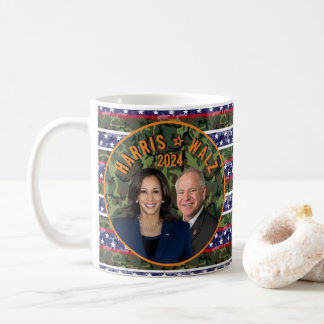 Kamala Harris Tim Walz Präsident Camouflage für Fo Kaffeetasse