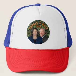 Kamala Harris Tim Walz Präsident Camouflage für Fo Truckerkappe