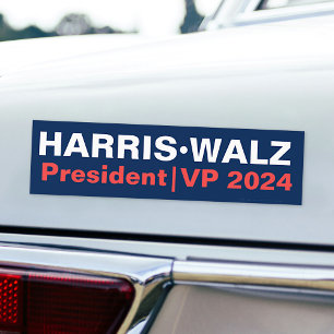 Kamala Harris Tim Walz Präsident Vizepräsident 2 Autoaufkleber