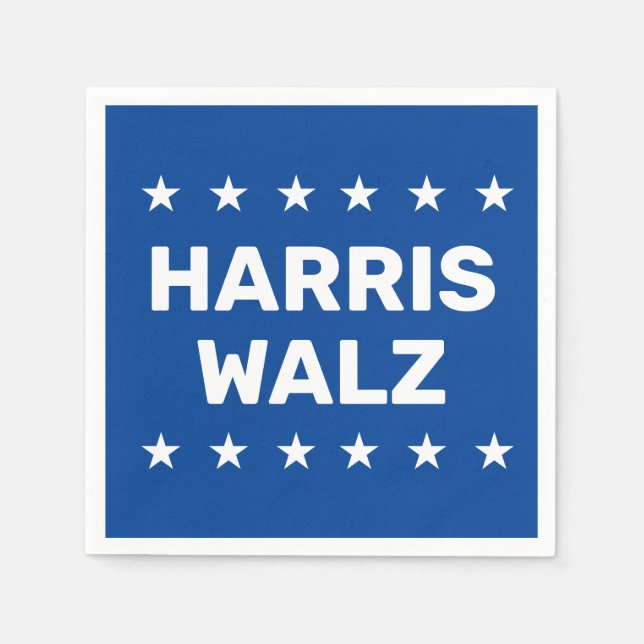 Kamala Harris Tim Walz Serviette (Vorderseite)