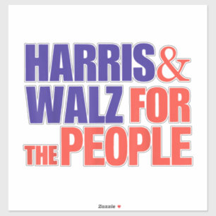 Kamala Harris Tim Walz Tanz Für Das Volk 2024 Aufkleber