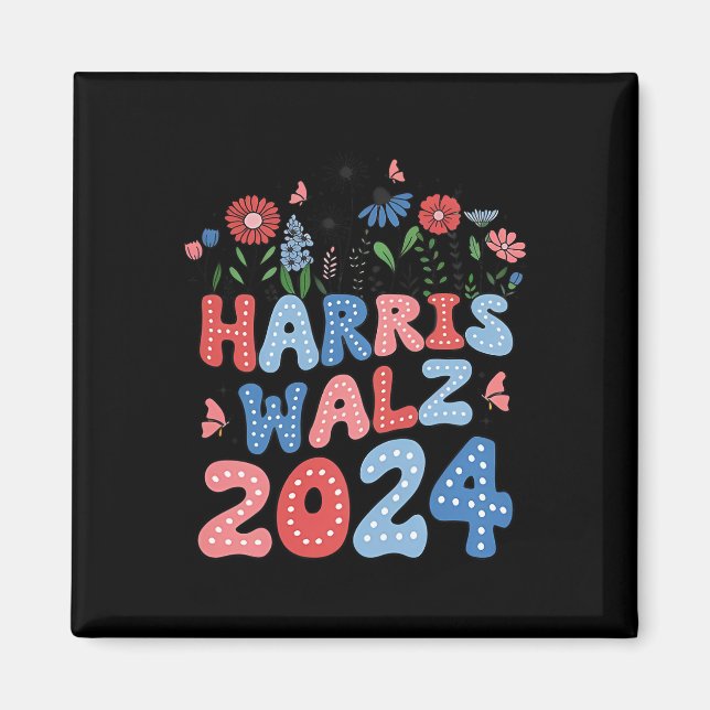 Kamala Harris Tim Walz Waltz Magnet (Vorne)