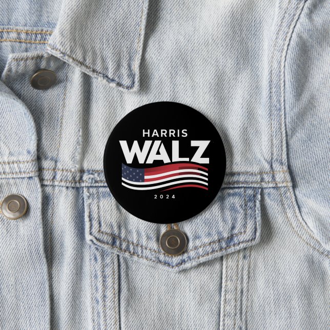 Kamala Harris Tim Walz Waltz Wahl 2024 Button (Beispiel)