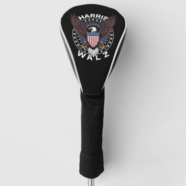 Kamala Harris Tim Walz Waltz Wahl 2024 Golf Headcover (Vorderseite)