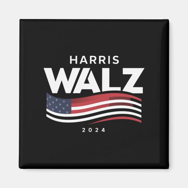 Kamala Harris Tim Walz Waltz Wahl 2024 Magnet (Vorne)