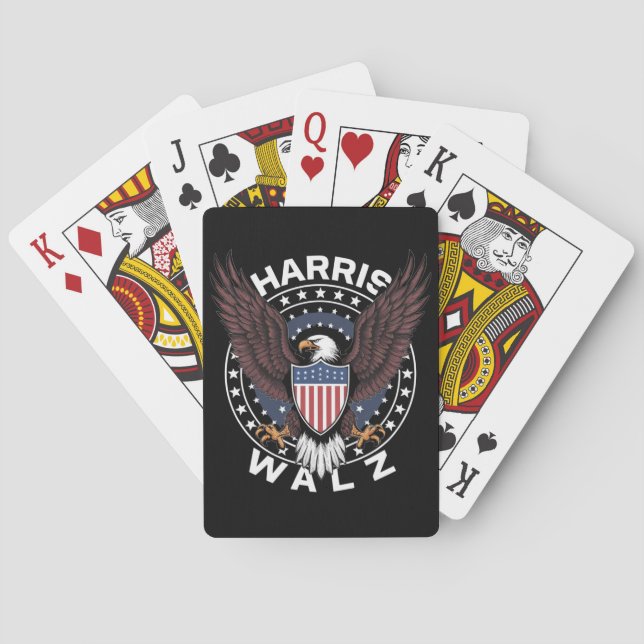 Kamala Harris Tim Walz Waltz Wahl 2024 Spielkarten (Rückseite)