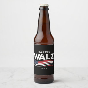 Kamala Harris Tim Walz Walzer 2024 Wahl Bierflaschenetikett