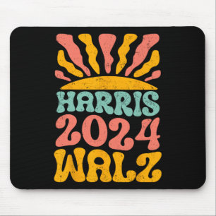 Kamala Harris Tim Wheimer 2024 Retro Cat Lady Fema Mousepad