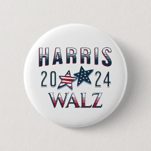 Kamala Harris und Tim Walz 2024 Button