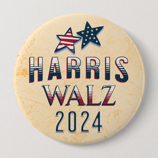 Kamala Harris und Tim Walz 2024 Button (Vorderseite)