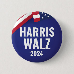 Kamala Harris und Tim Walz 2024 Button