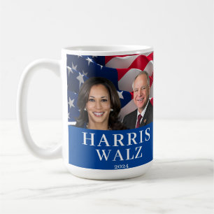 Kamala Harris und Tim Walz 2024 Kaffeetasse