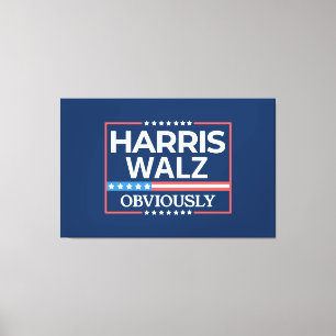 Kamala Harris und Tim Walz 2024 Leinwanddruck
